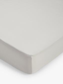 John Lewis Temperature Regulating Cotton 400 Thread Count Fitted Sheet, Grey