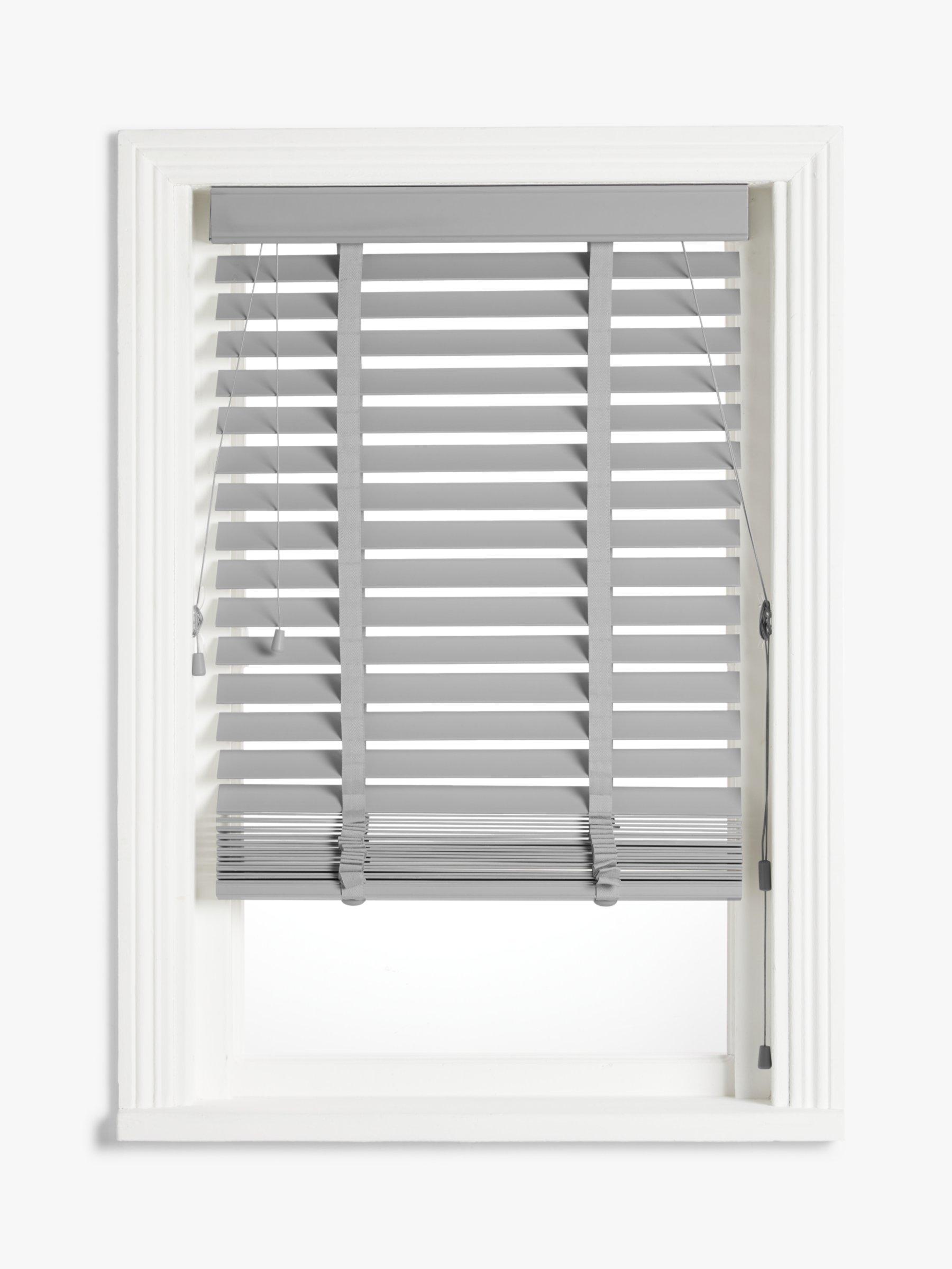 John Lewis Wood Venetian Blind, 50mm Slats, Grey
