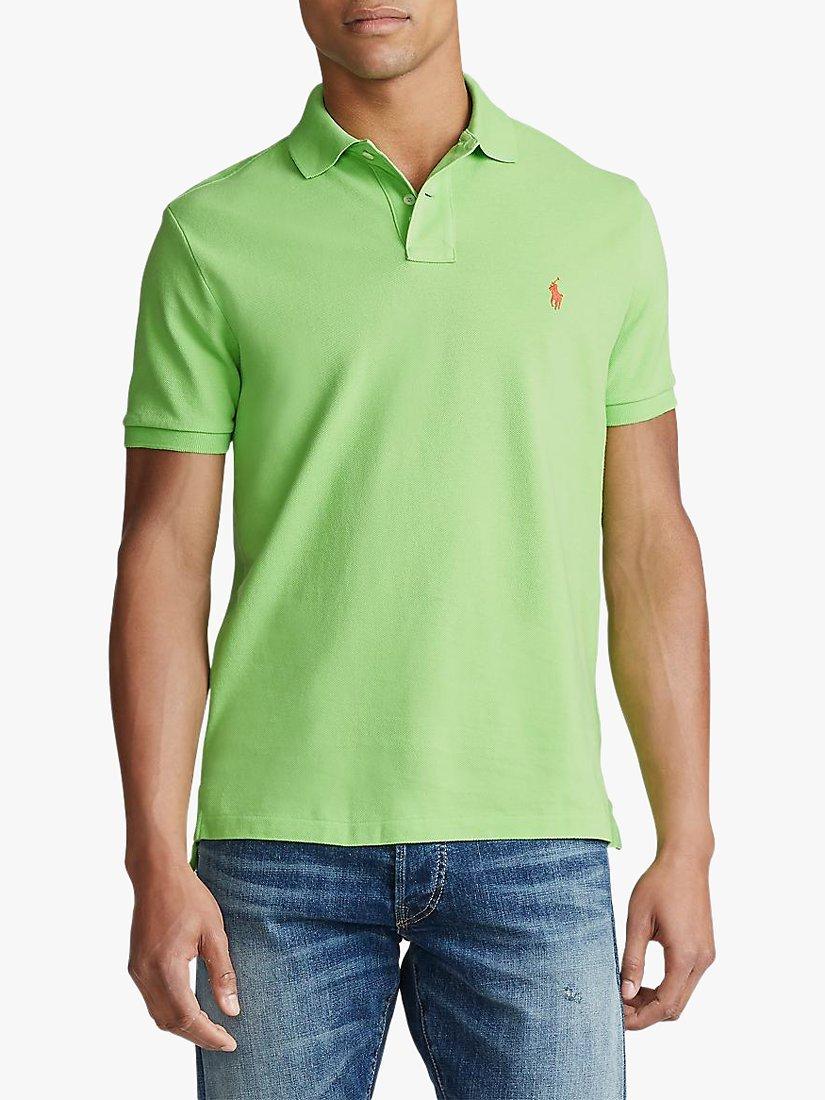 Polo Ralph Lauren Custom Slim Fit Mesh Polo Shirt, Kiwi Lime, S