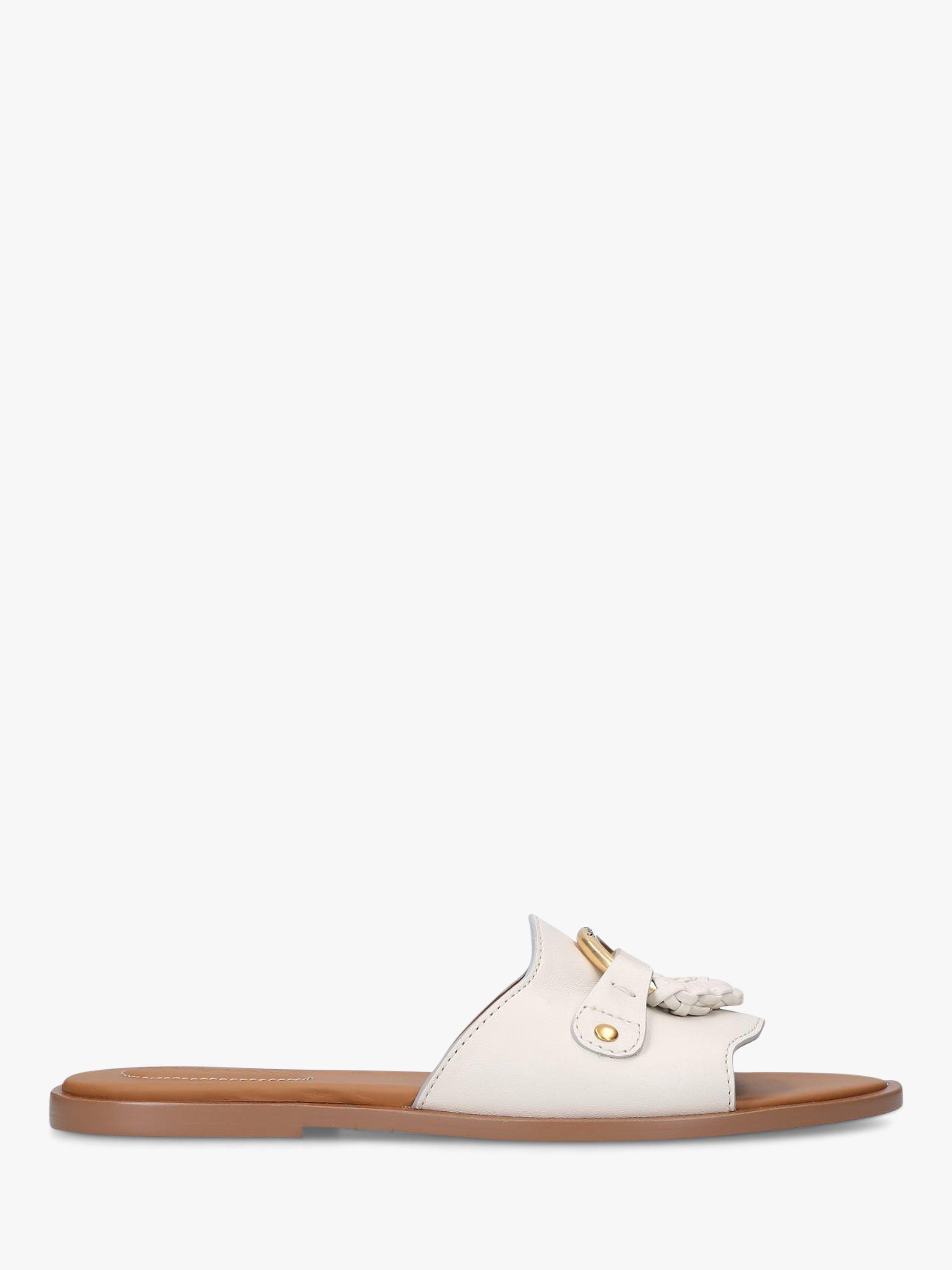 See By Chloé Ring Leather Sliders, White