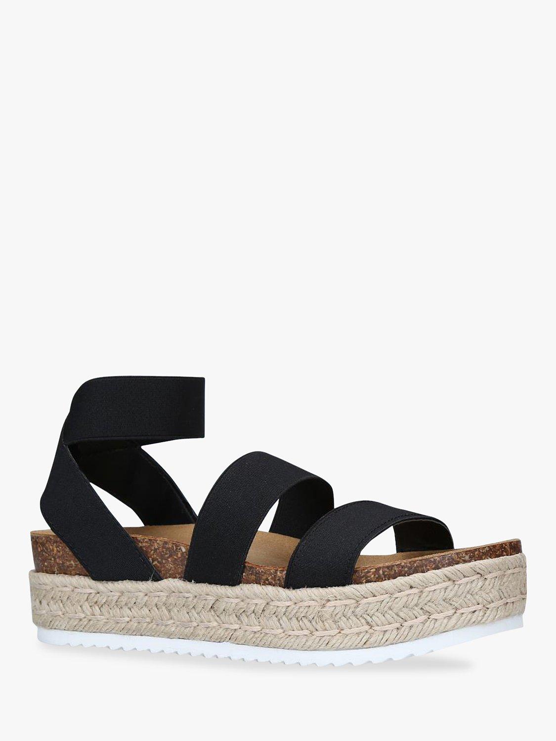 Steve Madden Kimmie Jute Flatform Sandals, Black, 4