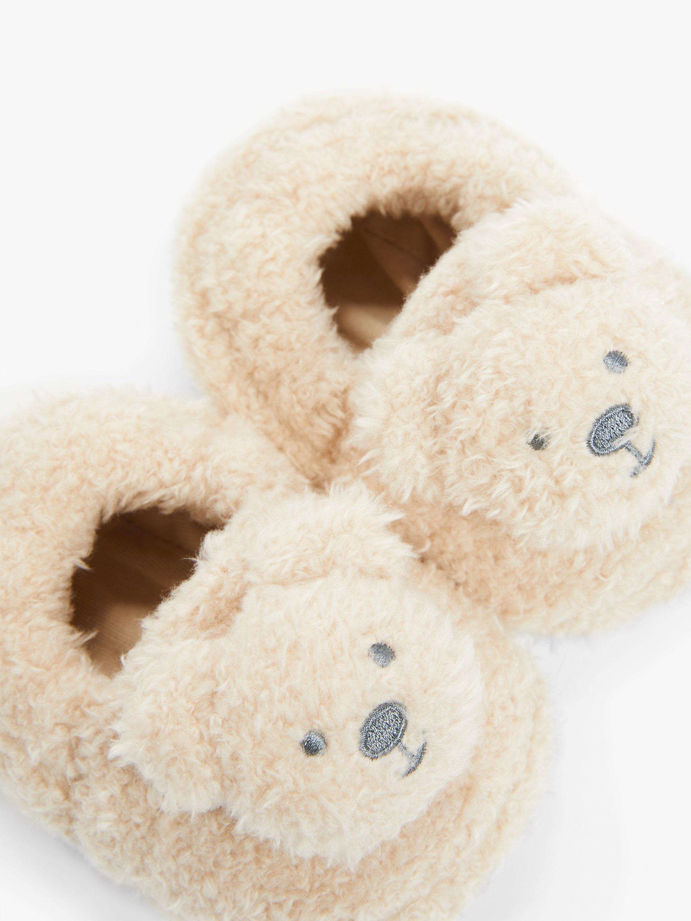 John Lewis Baby Bear Slippers Brown