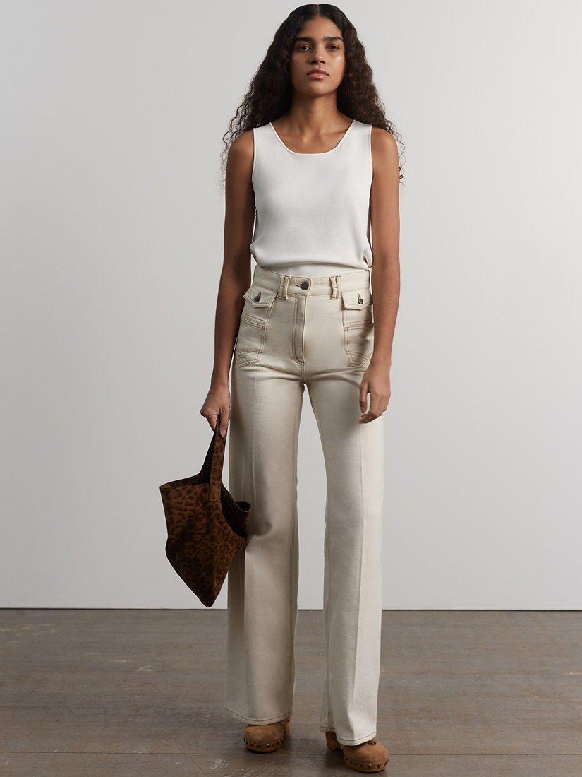 Product image 1 of 7, which shows Gerard Darel Jean Ana Trousers, White, 6