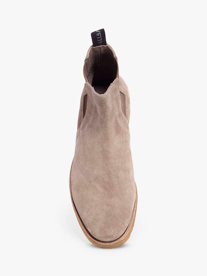 Product image 5 of 6, which shows AllSaints Rhett Suede Chelsea Boots, Taupe, 10