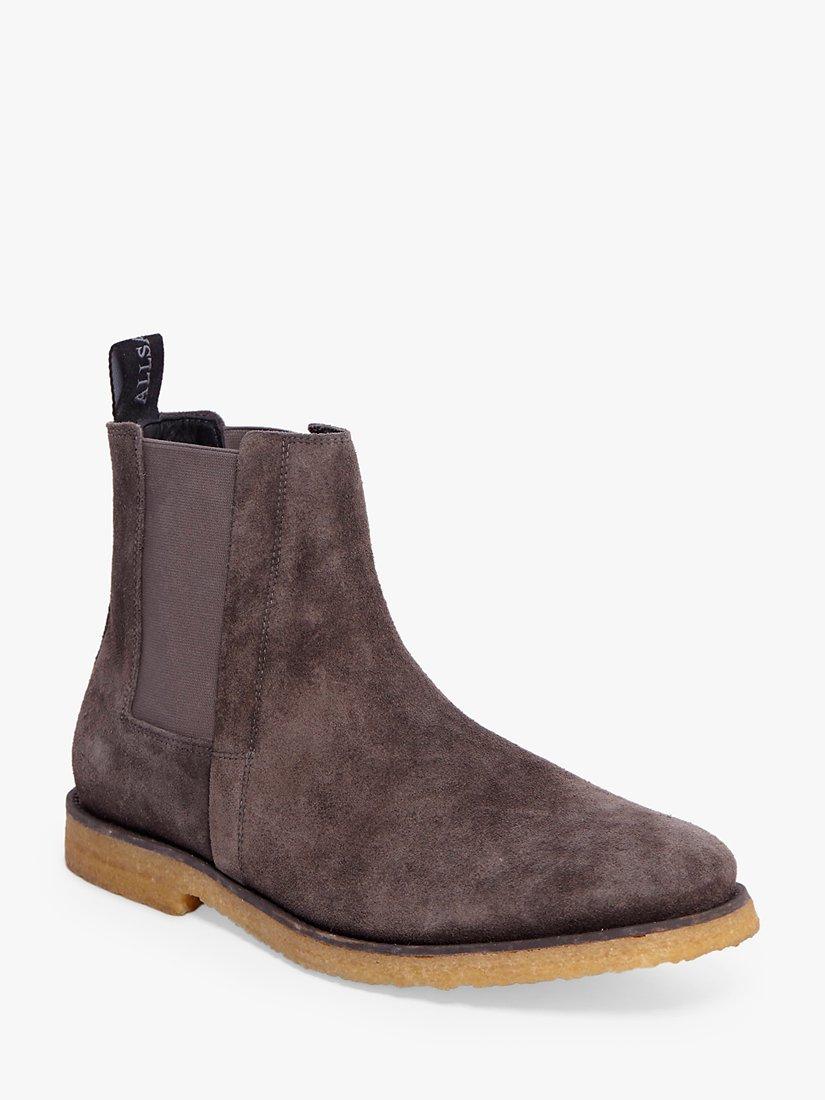 AllSaints Rhett Suede Chelsea Boots, Charcoal