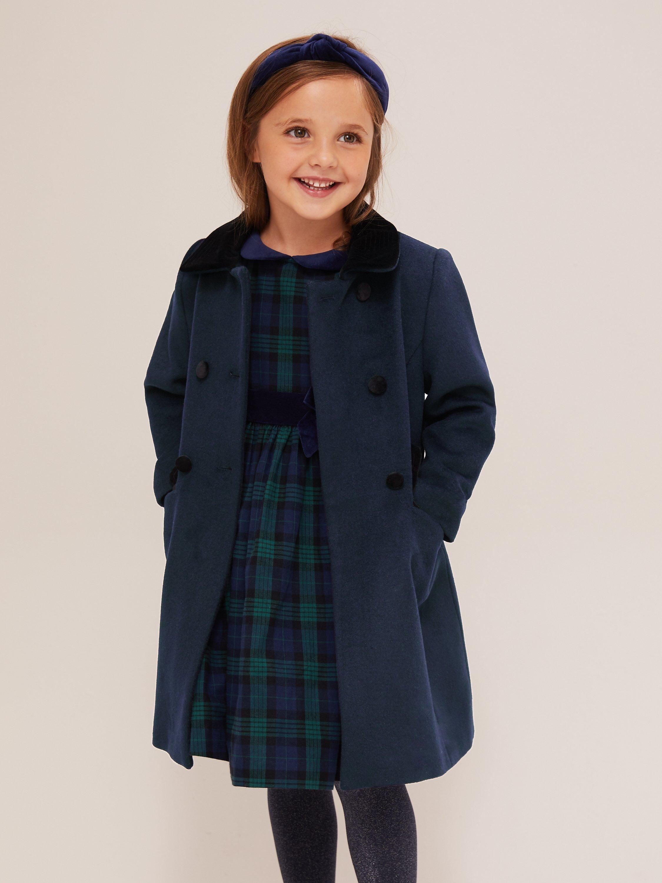 Girls navy coat best sale