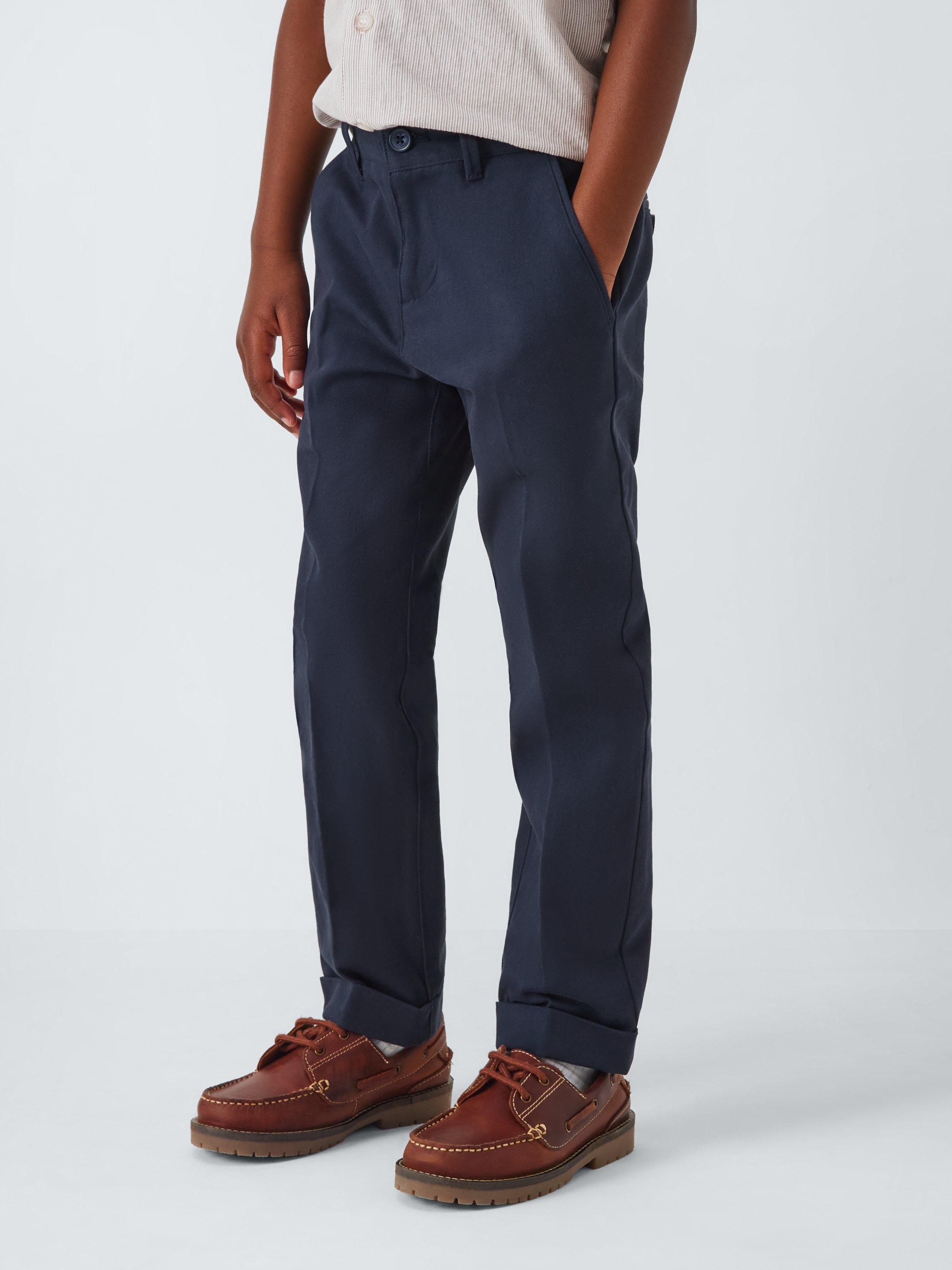 Product image 1 of 8, which shows John Lewis Heirloom Collection Kids' Chino Trousers, Navy, 2 years