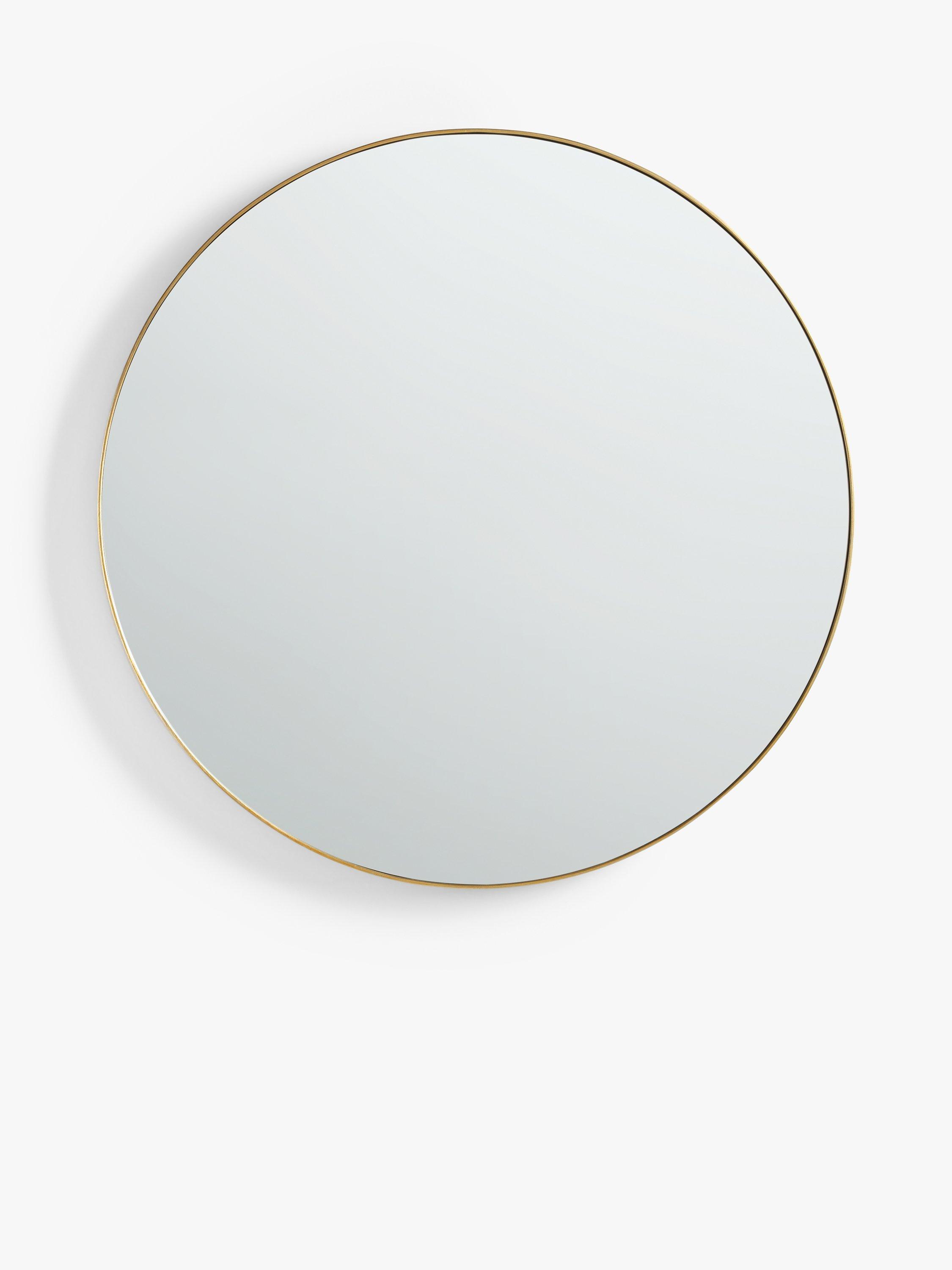 John Lewis Metal Frame Round Wall Mirror, 80cm, Gold