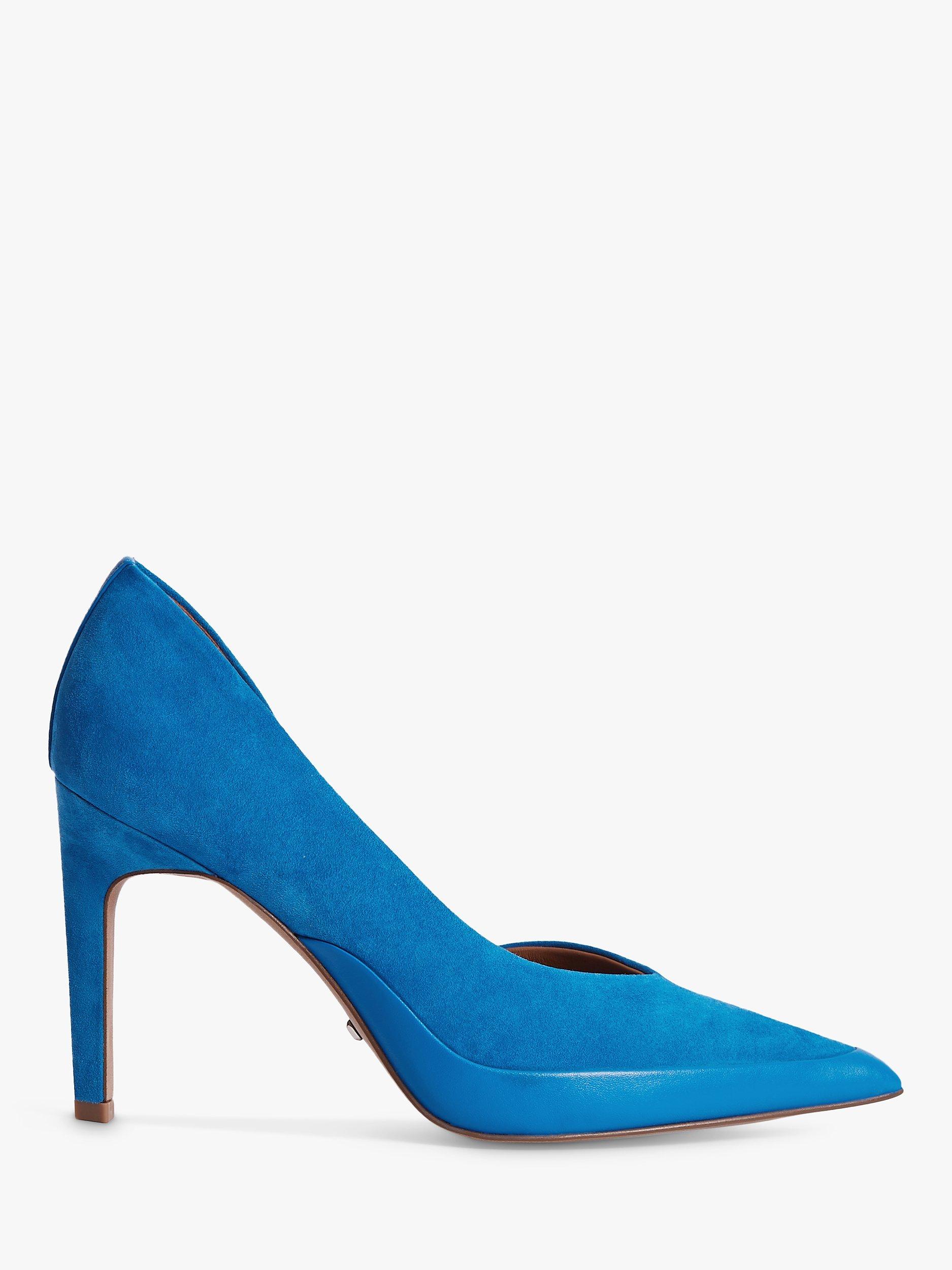 Reiss Alenna Suede Court Shoes Electric Blue