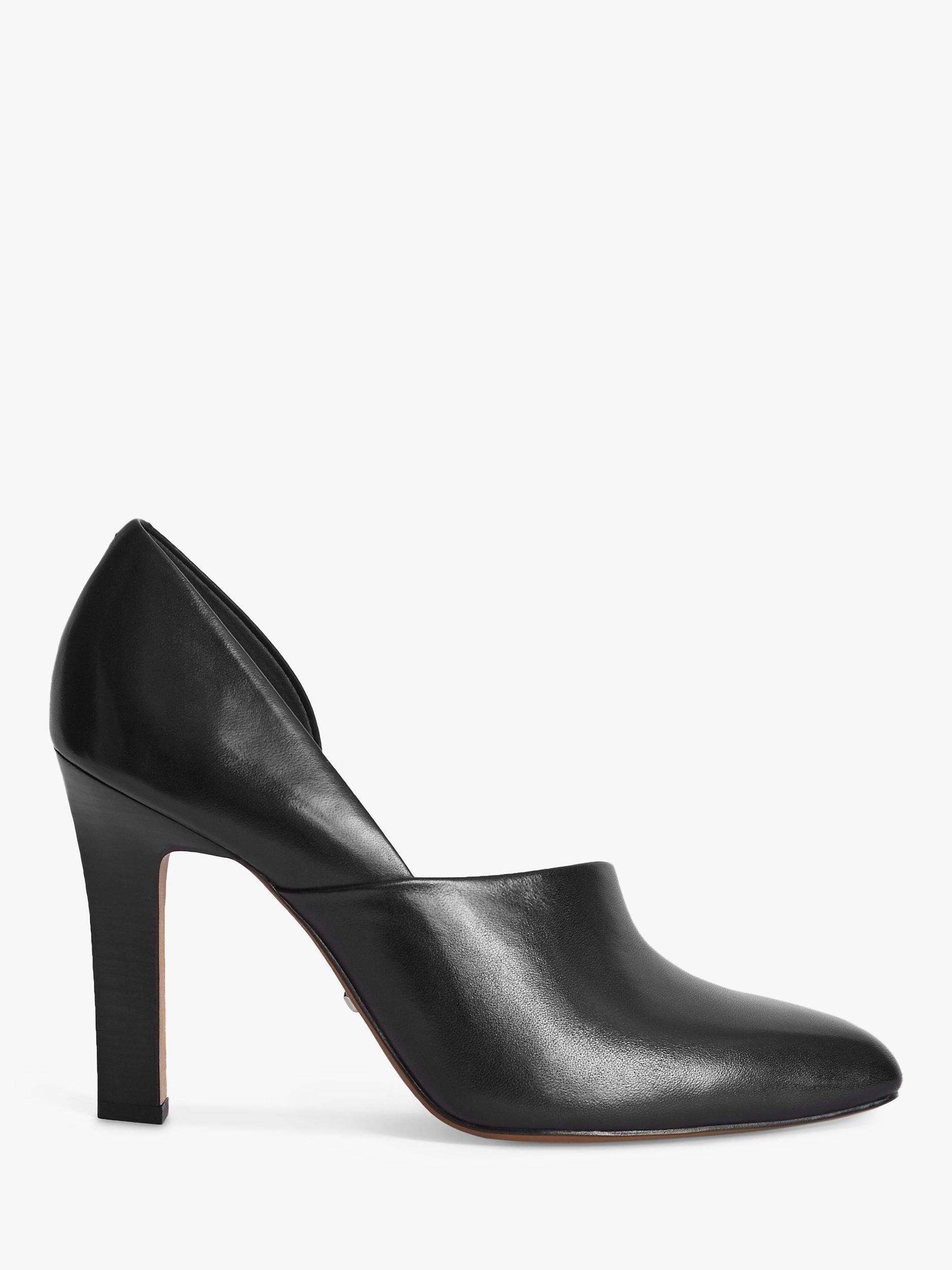 Reiss Amelie Leather High Heel Shoes, Black