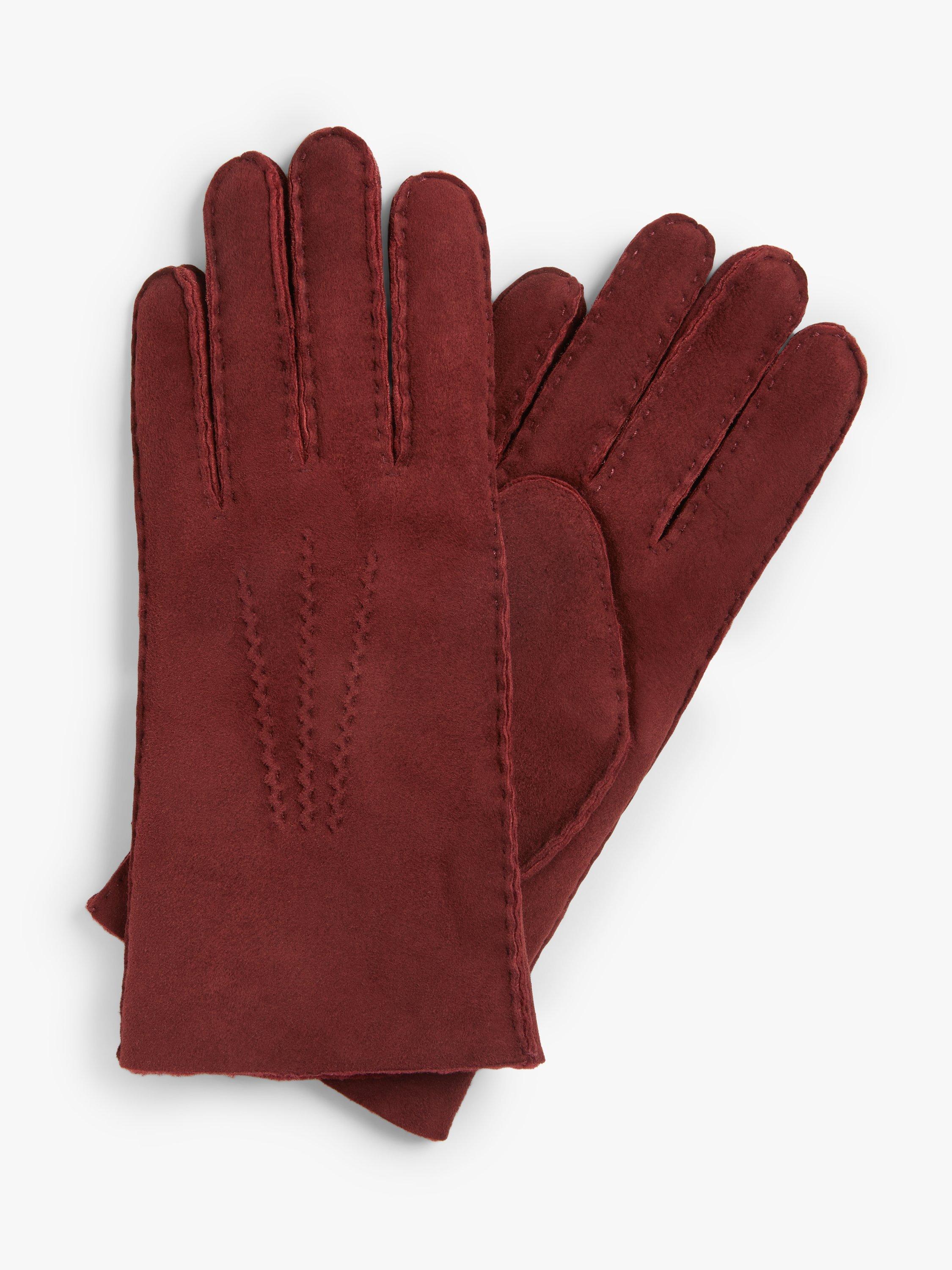 John Lewis Sheepskin Gloves, Claret