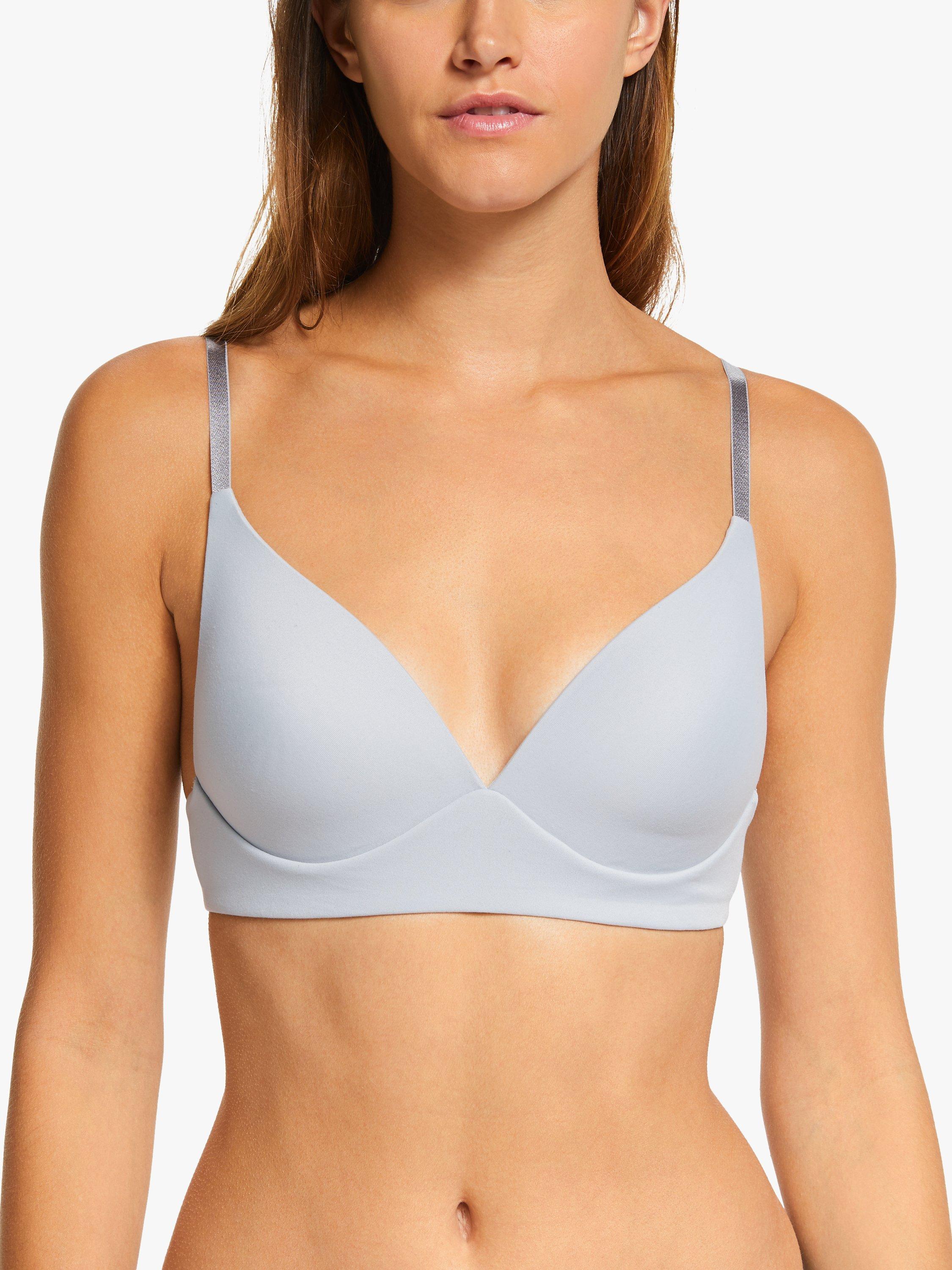 John Lewis ANYDAY Willow Non-Wired Bra, Grey, 30C