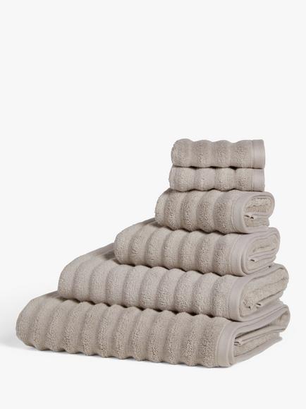 John Lewis Luxury Spa Towels containing TENCEL™ Modal, Silver Grey