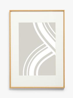 John Lewis Aluminium Poster Frame & Mount, Oak Effect, Oak Effect