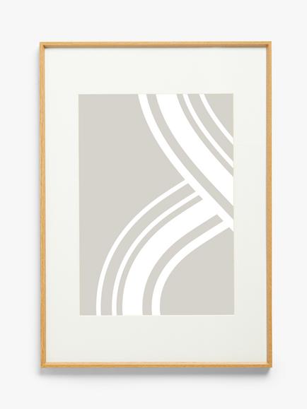 John Lewis Aluminium Poster Frame & Mount, Oak Effect, Oak Effect