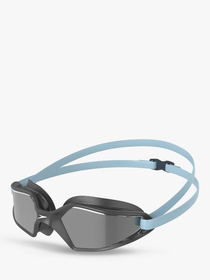 Speedo Hydropulse Mirror Adult Swimming Goggles, Blue/White, Blue/White