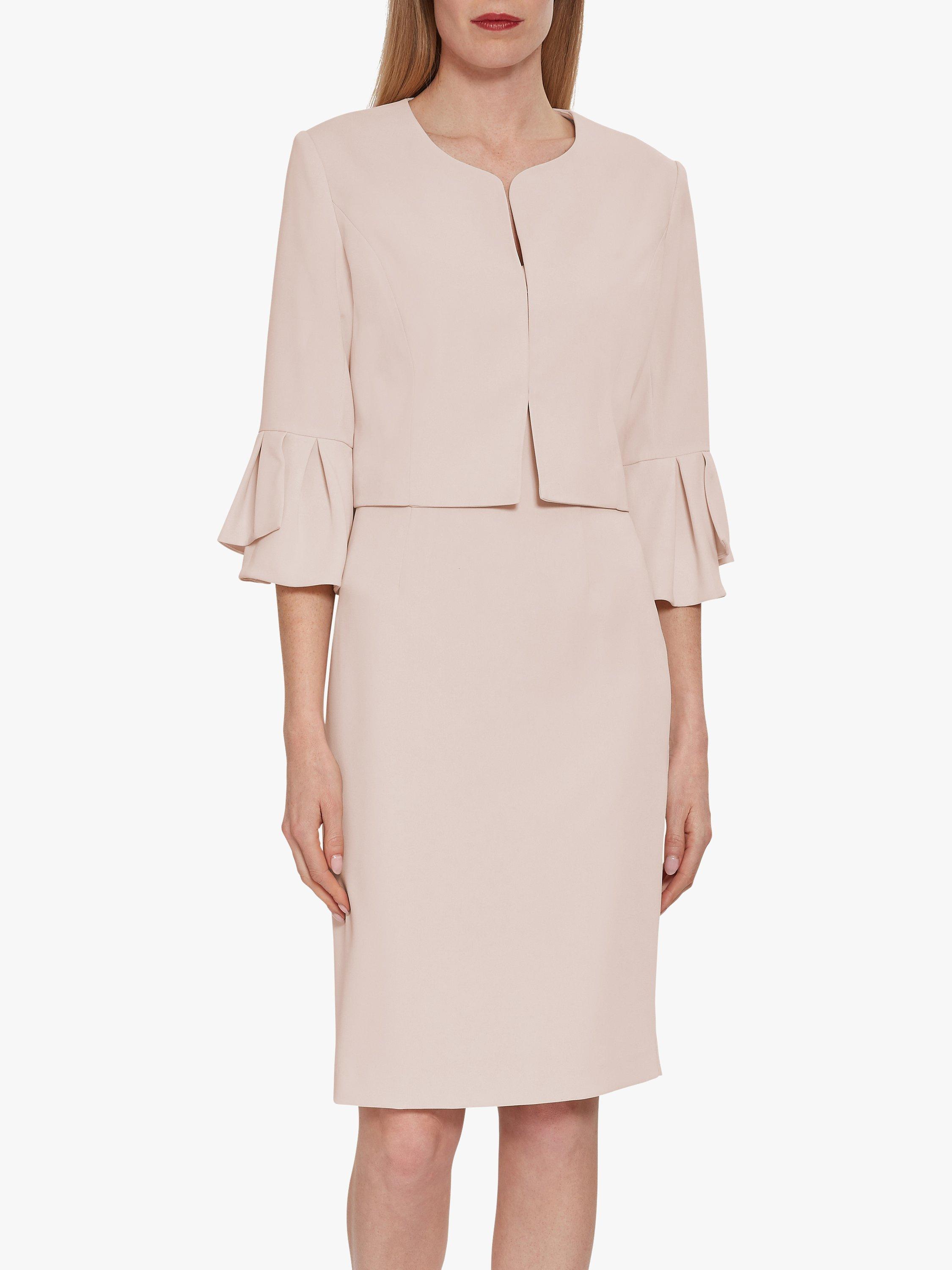 Gina Bacconi Gigi Moss Crepe Bolero Jacket, Posy, 18