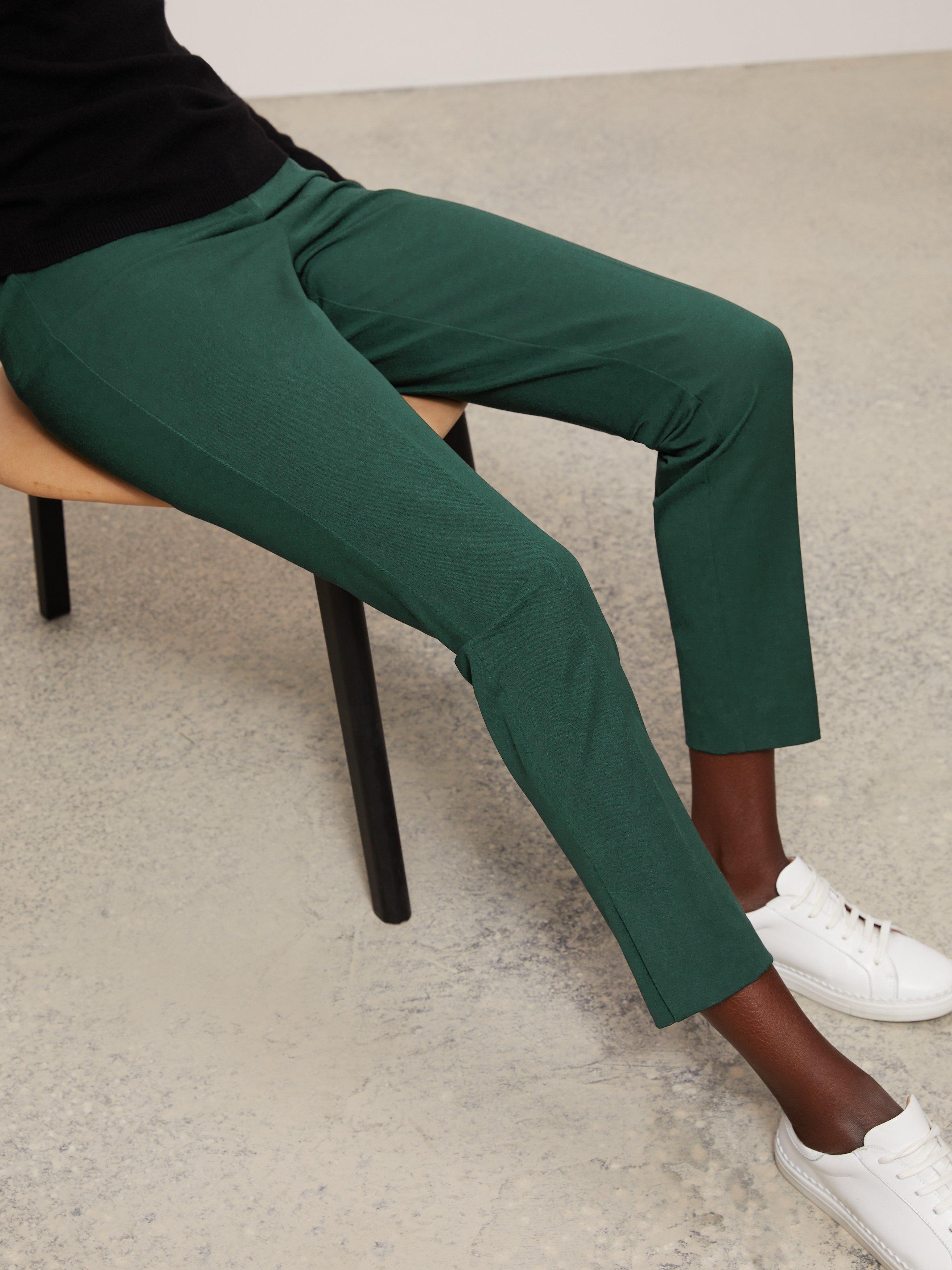 John Lewis & Partners Slim Bi-Stretch Trousers, Bottle Green