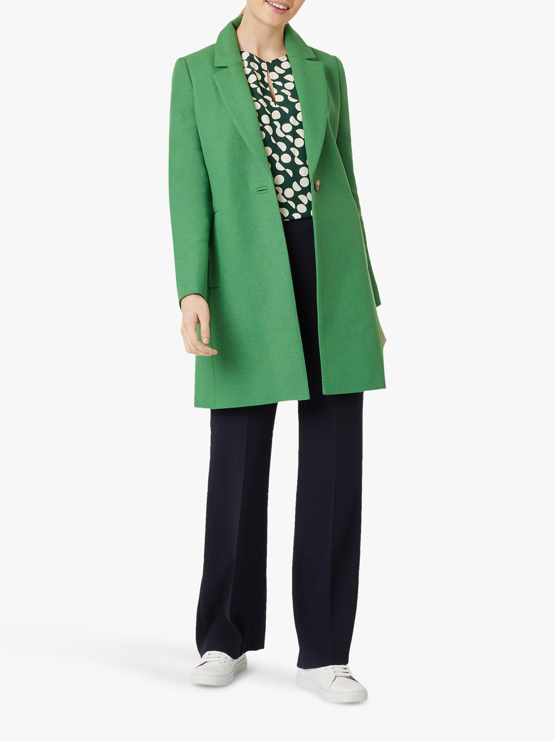 Hobbs Petite Camellia Coat Green