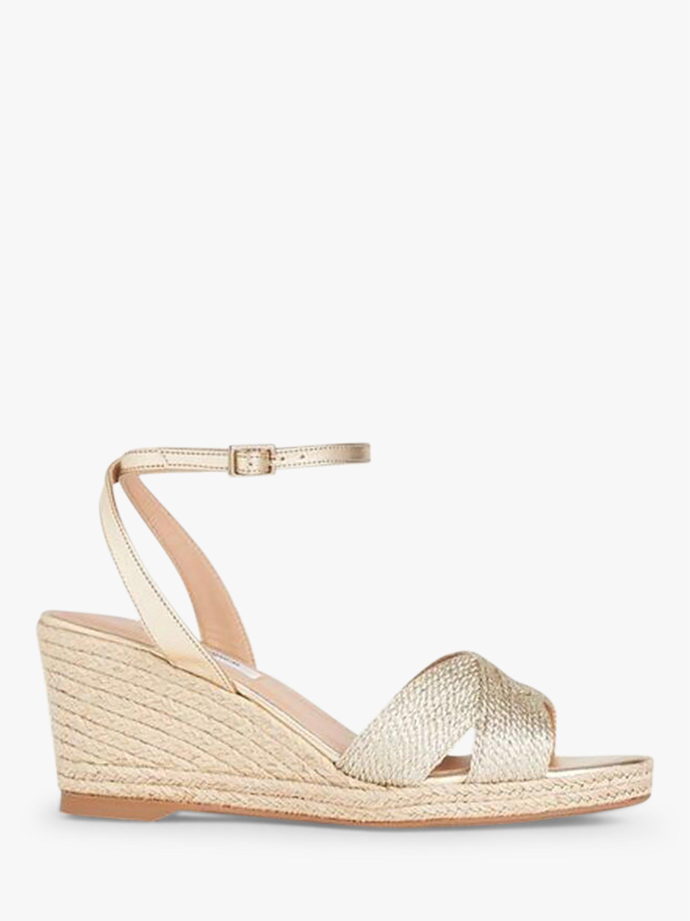 L.K.Bennett Santana Wedge Sandals, Gol-soft Gold, 2