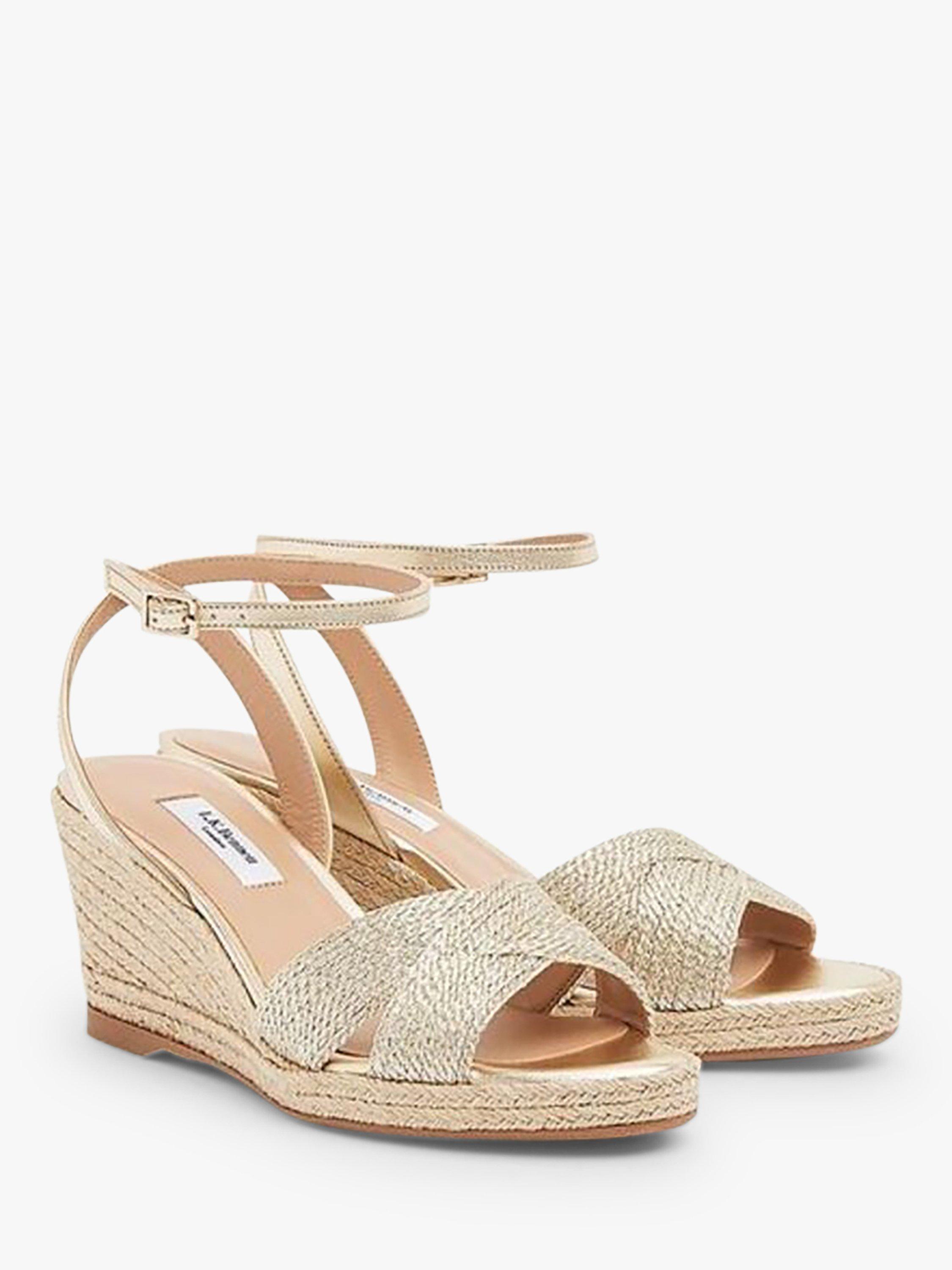 L.K.Bennett Santana Wedge Sandals, Gol-soft Gold, 2