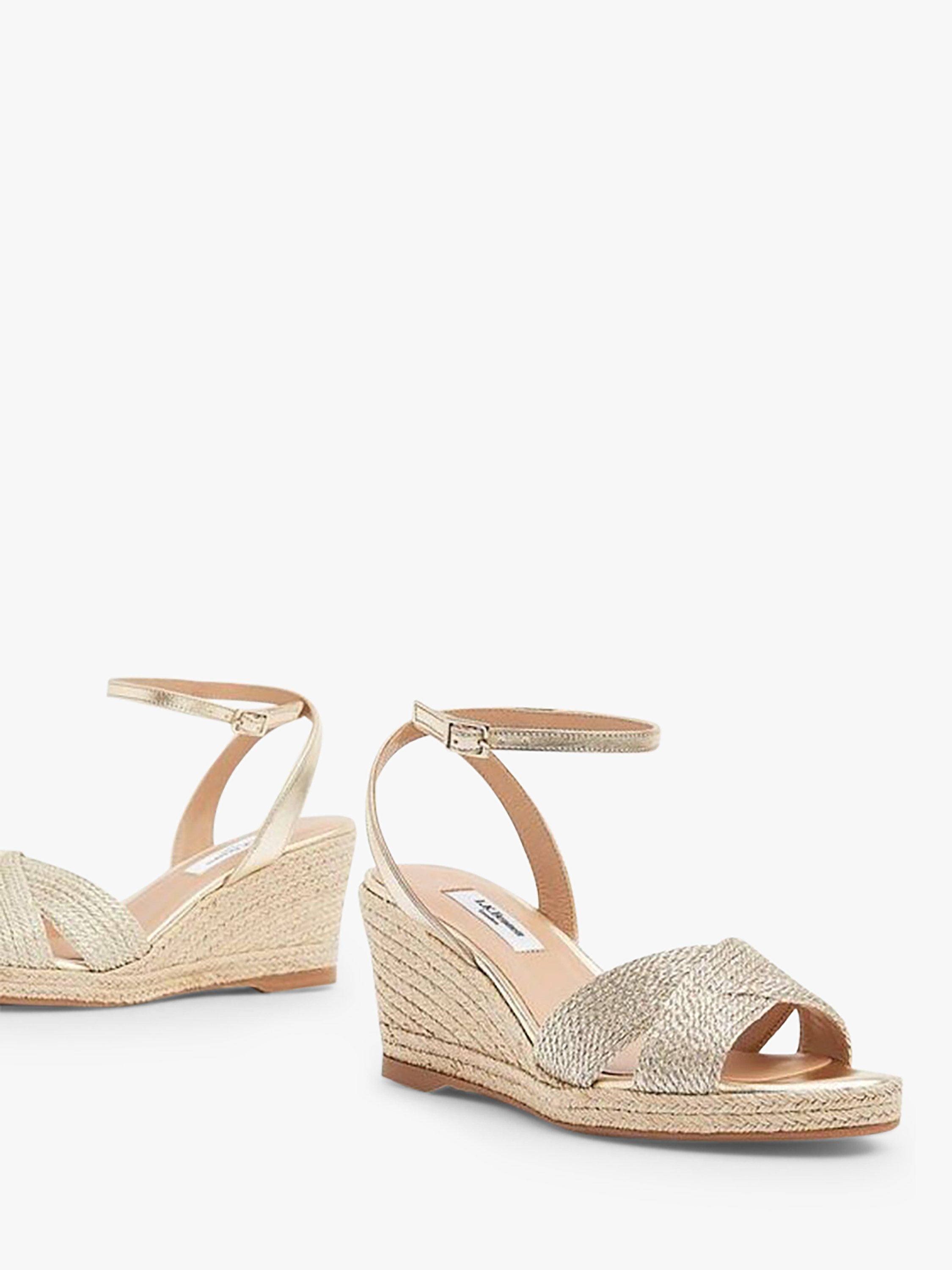 L.K.Bennett Santana Wedge Sandals, Gol-soft Gold, 2