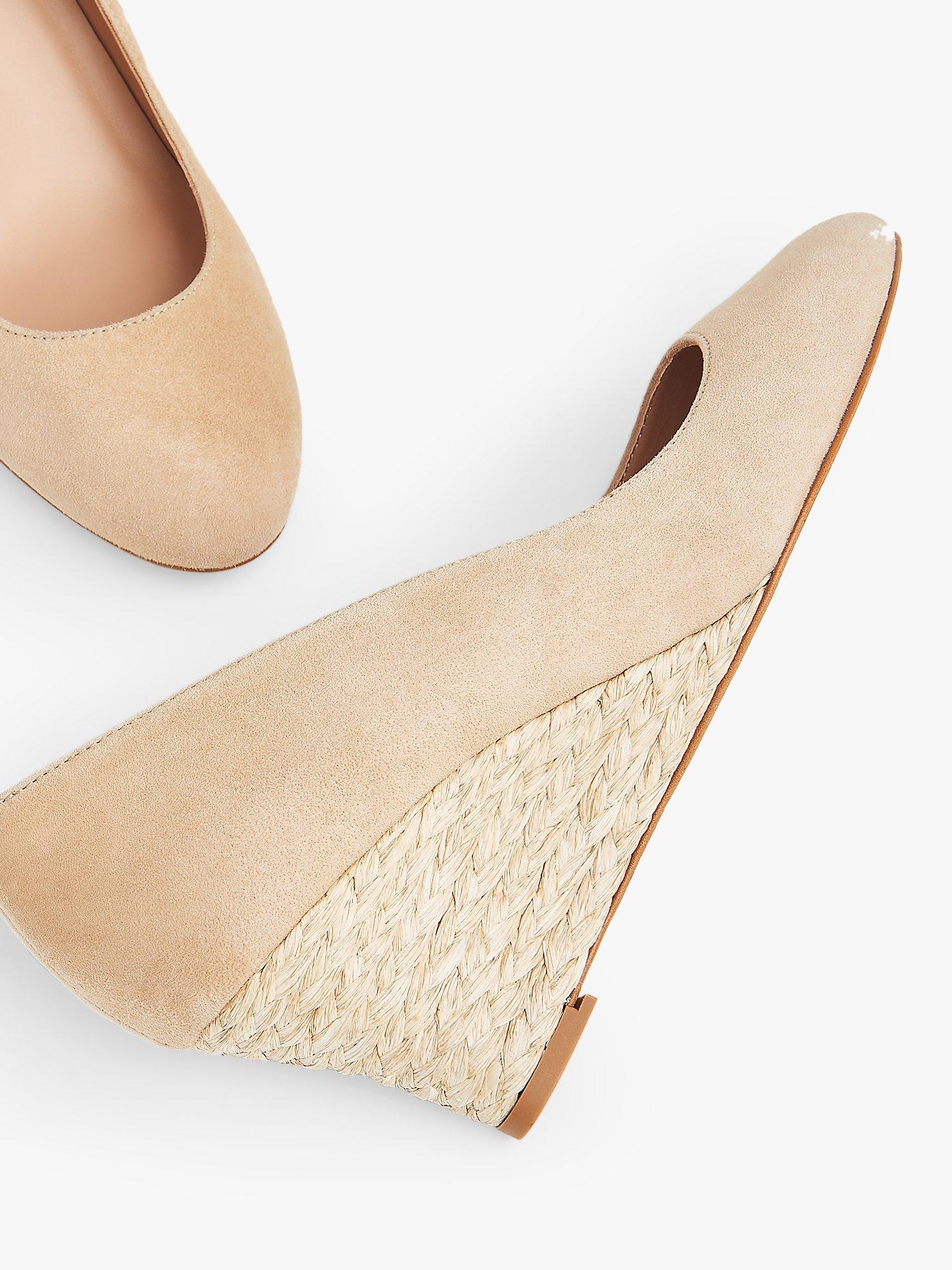 Product image 4 of 4, which shows L.K.Bennett Eevi Leather Wedge Heel Court Shoes, Beige, 2