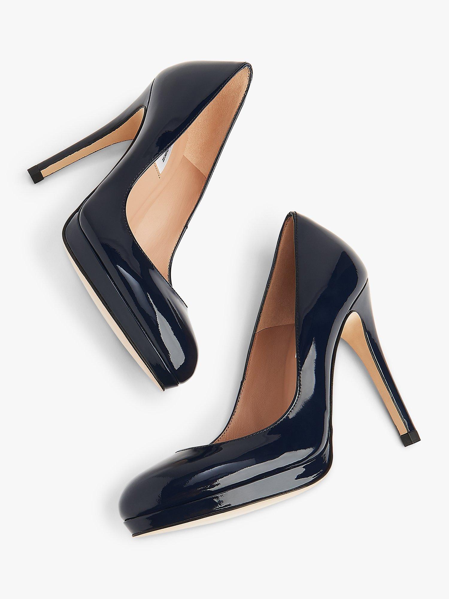 Product image 4 of 4, which shows L.K.Bennett Sledge Patent Leather Platform Court Shoes, Navy, 2