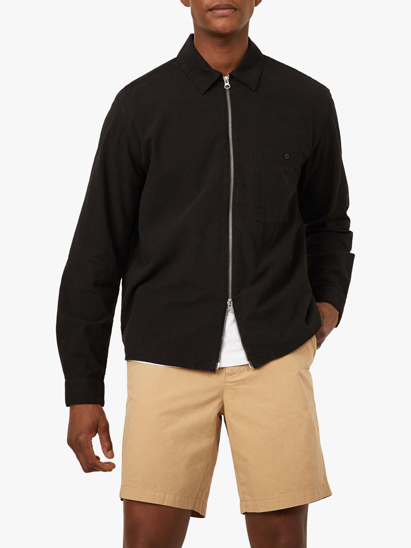 Product image 1 of 4, which shows Warehouse Organic Cotton Zip Front Jacket, Black, S