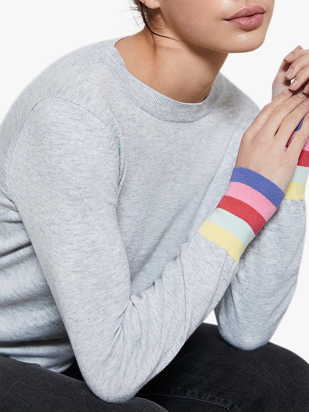 Grey jumper with rainbow best sale