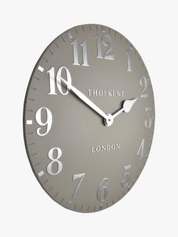 Thomas Kent Arabic Numeral Wall Clock - view 2, Cool Mink