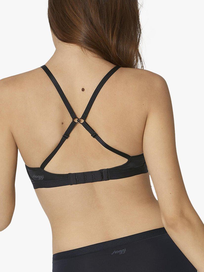 Product image 2 of 6, which shows sloggi Wow 2.0 Comfort Padded Bra, Black, S