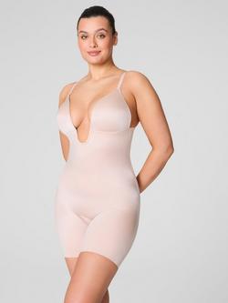 Spanx SPANXshape™ Suit Your Fancy Plunge Low-Back Mid-Thigh Bodysuit, Nude