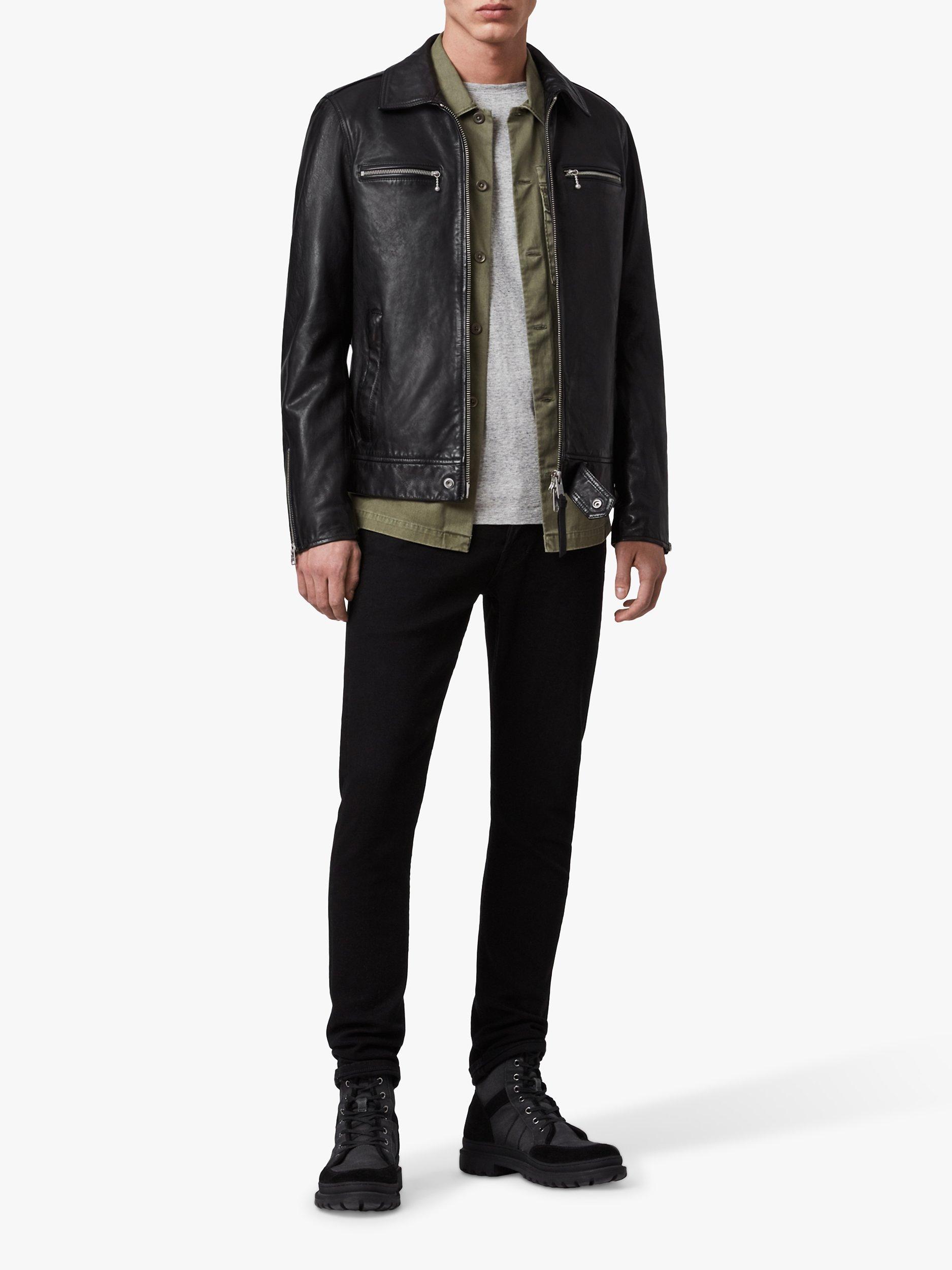 AllSaints Maya Leather Biker Jacket Black