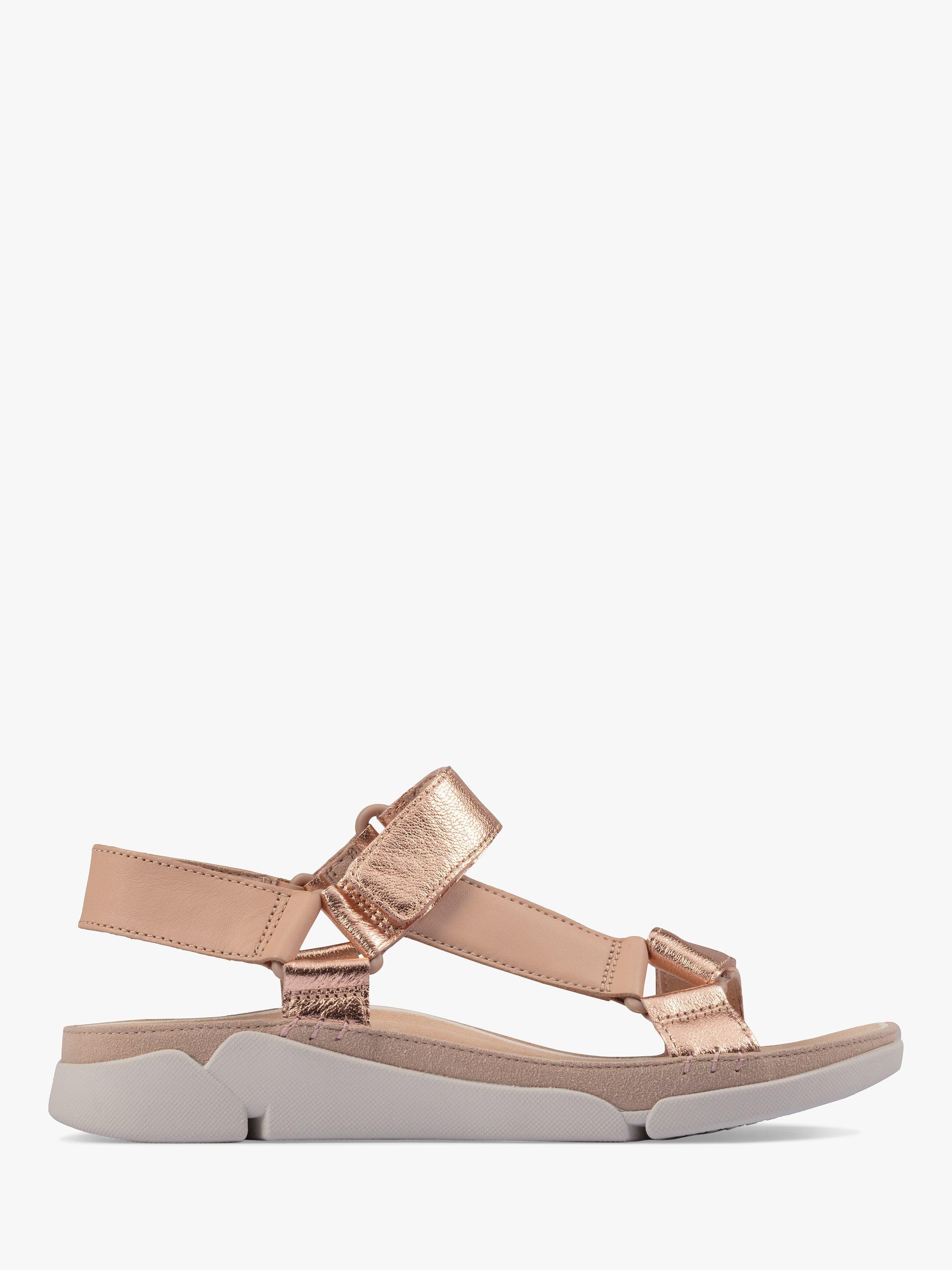 Clarks Tri Sporty Strap Sandals, Rose Gold