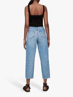 Whistles High Waist Barrel Leg Jeans - view 2, Light Blue