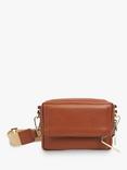 Whistles Bibi Leather Cross Body Bag, Tan