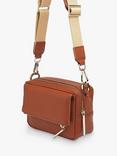 Whistles Bibi Leather Cross Body Bag, Tan