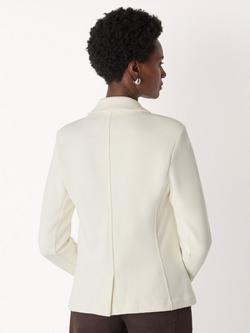 Whistles Slim Jersey Jacket - view 2, Ivory