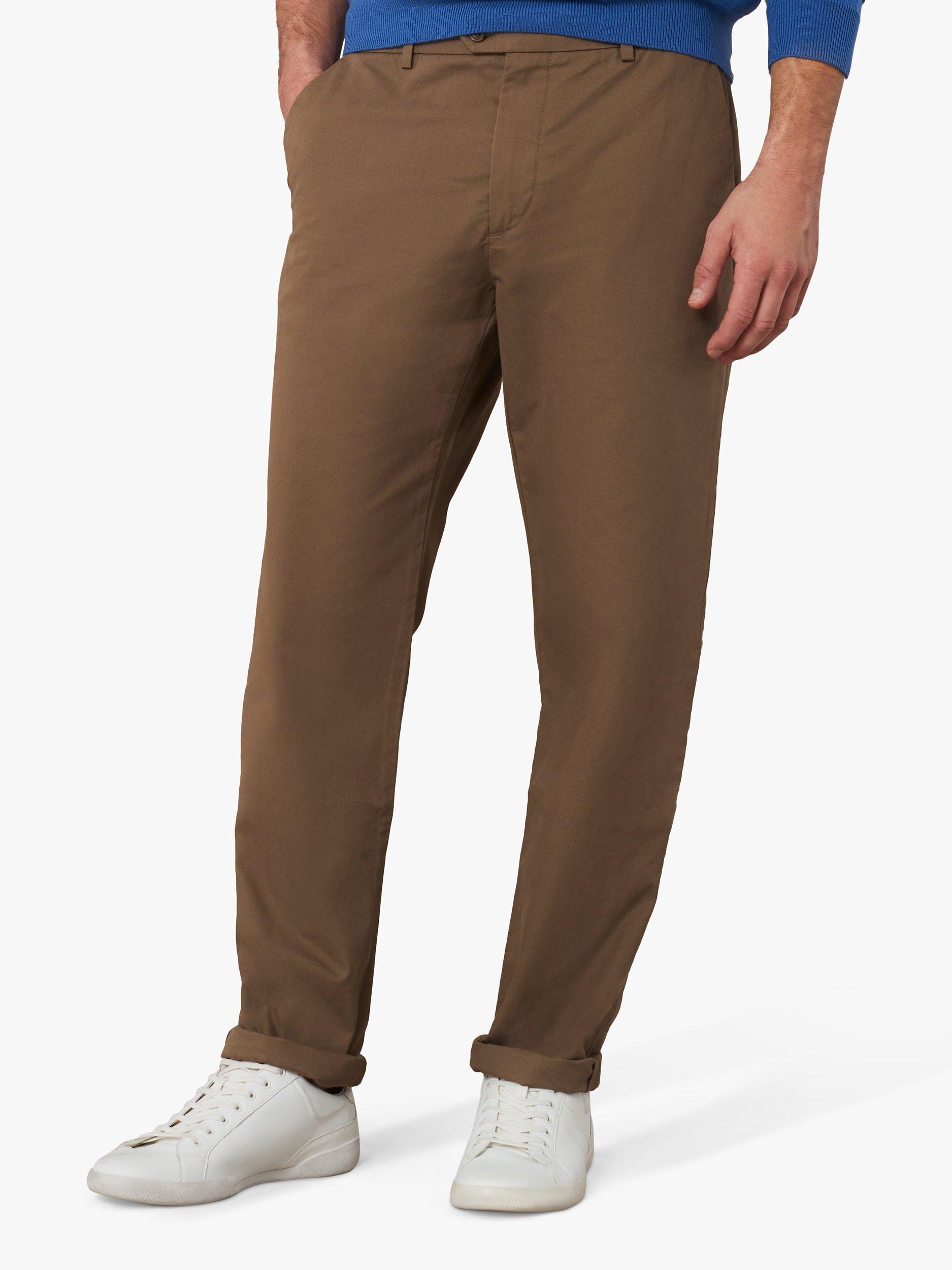 Product image 1 of 5, which shows Jaeger Regular Fit Cotton Chinos, Khaki, 36S