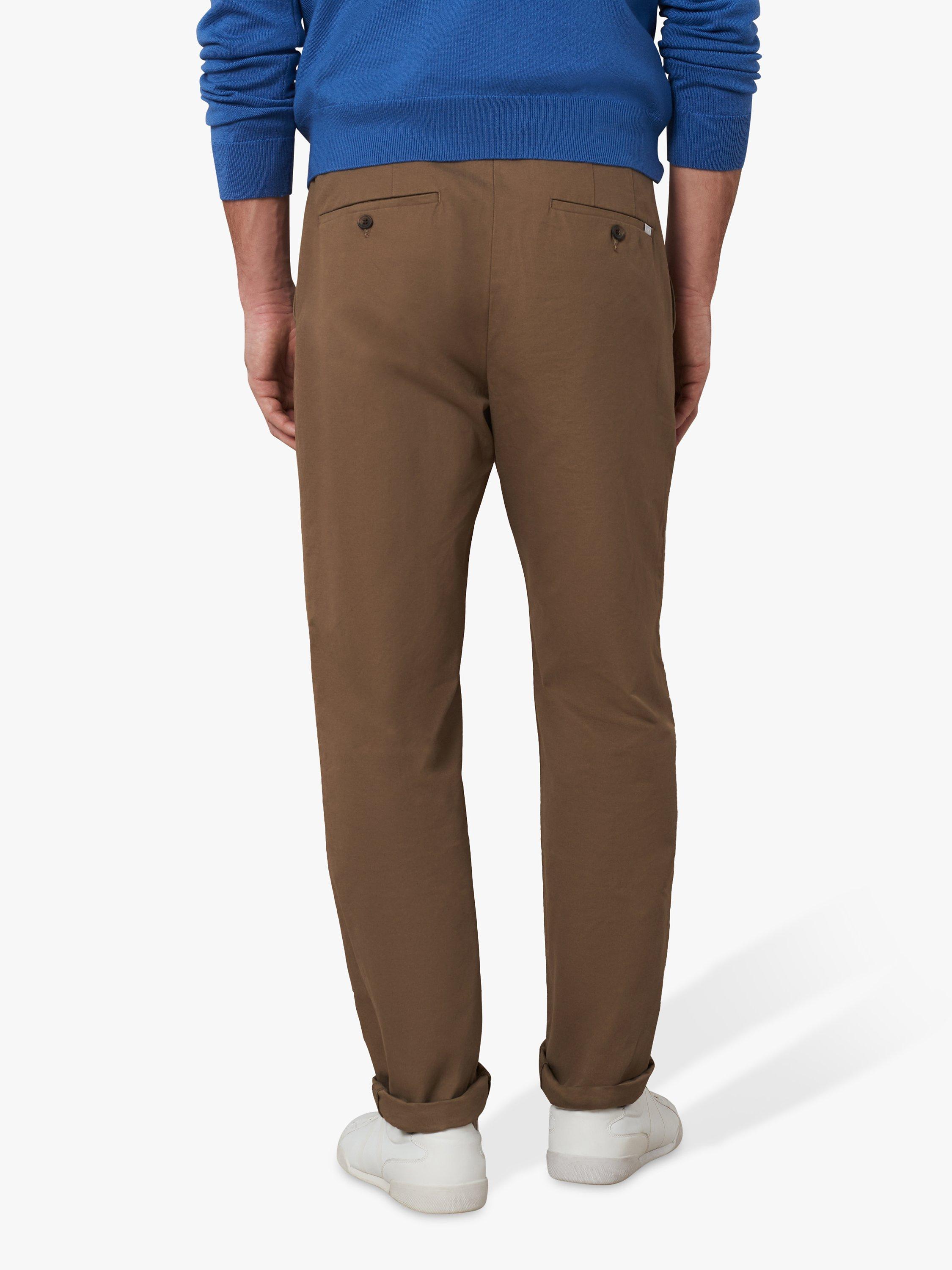 Product image 2 of 5, which shows Jaeger Regular Fit Cotton Chinos, Khaki, 36S
