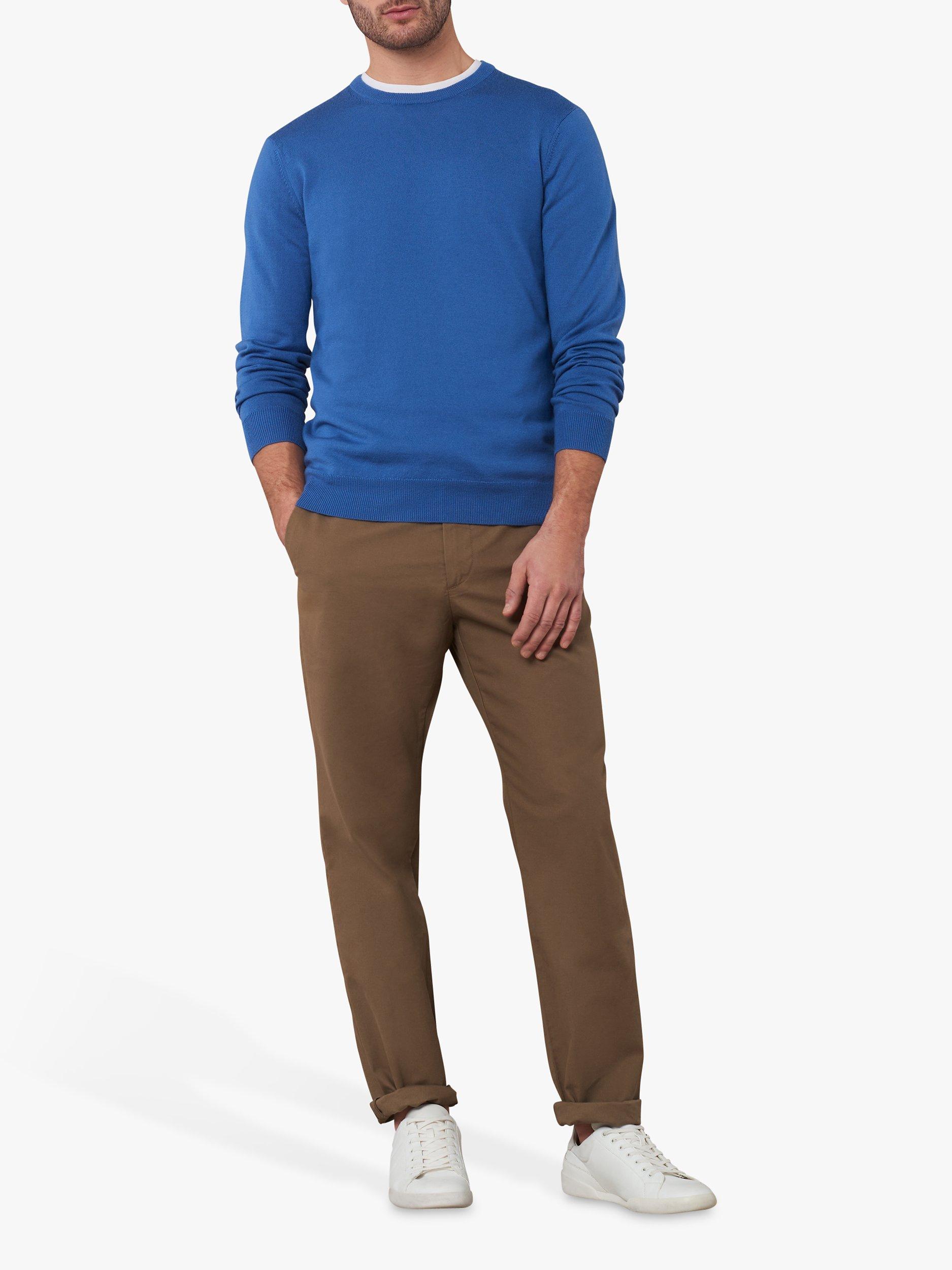Product image 3 of 5, which shows Jaeger Regular Fit Cotton Chinos, Khaki, 36S