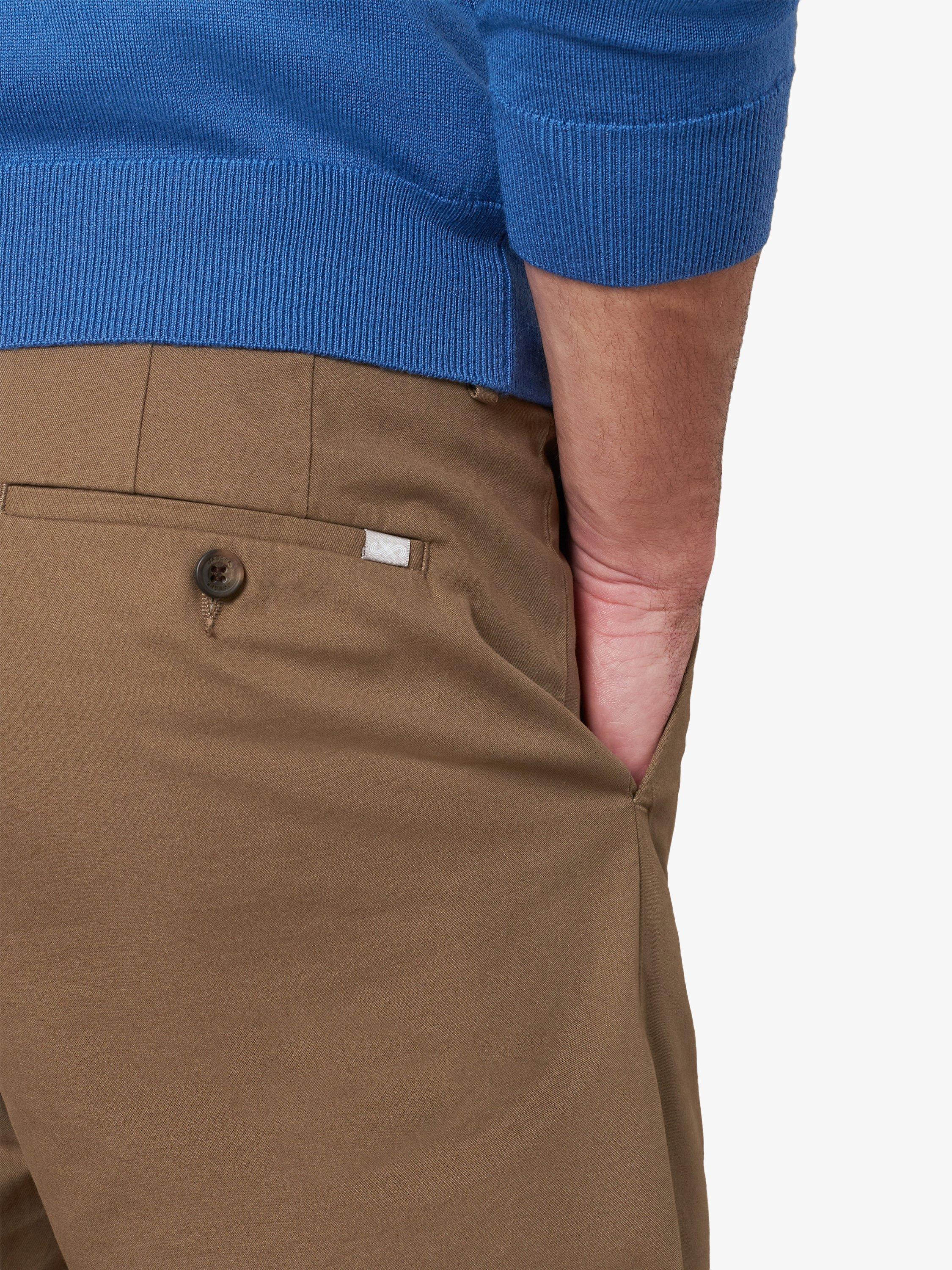 Product image 5 of 5, which shows Jaeger Regular Fit Cotton Chinos, Khaki, 36S