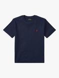 Polo Ralph Lauren Kids' Short Sleeve Cotton T-Shirt, Navy