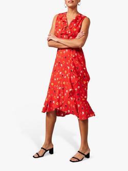 Phase Eight Alanna Ditsy Floral Print Dress, Fire/Multi, Fire/Multi