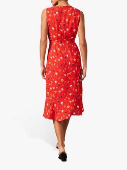 Phase Eight Alanna Ditsy Floral Print Dress, Fire/Multi - view 2, Fire/Multi
