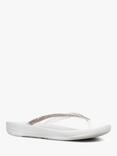 FitFlop IQushion Sparkle Flip-Flops, White