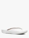 FitFlop IQushion Sparkle Flip-Flops, White