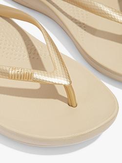 FitFlop IQushion Ergonomic Flip Flops - view 2, Gold