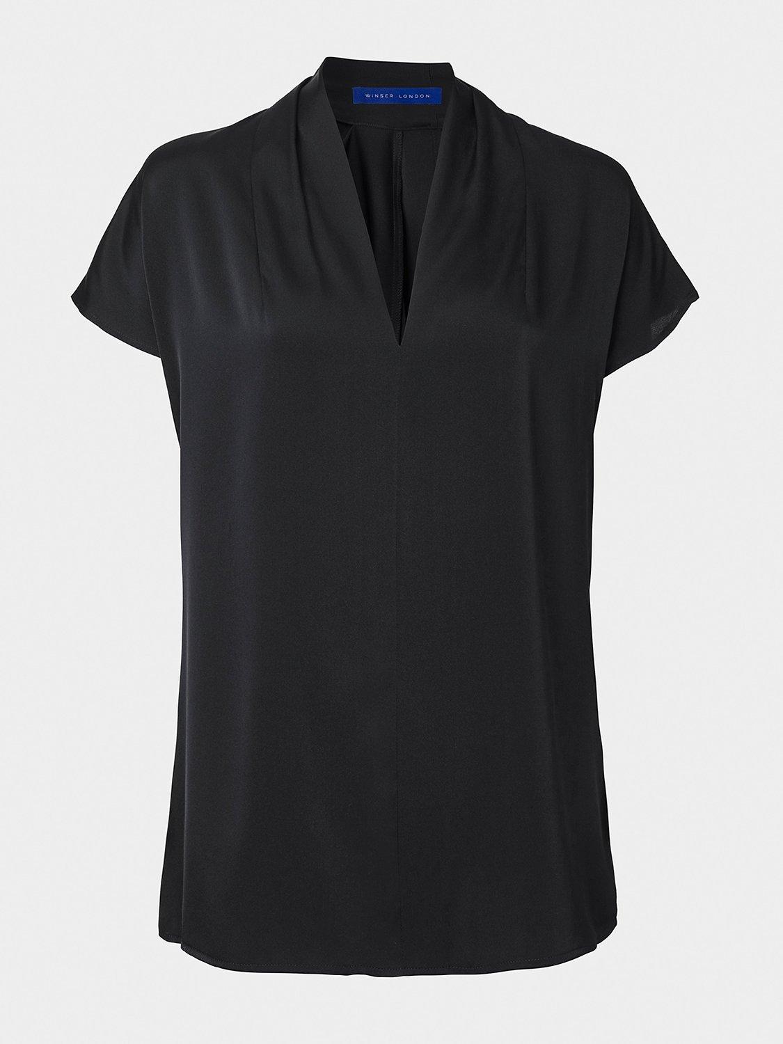 Winser London V-Neck Top, Black, 8